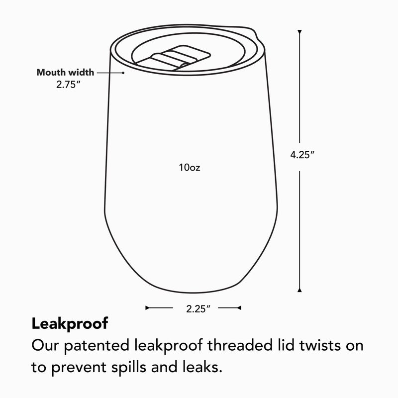 MiiR 10oz Insulated Stemless Wine Tumbler - Spill Proof Press-on Lid, Perfect for Drinks by the Pool, when Camping, at BBQs, and More at Home, on The Go, and Outdoors - Image 3